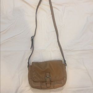 Coach small tan crossbody bag